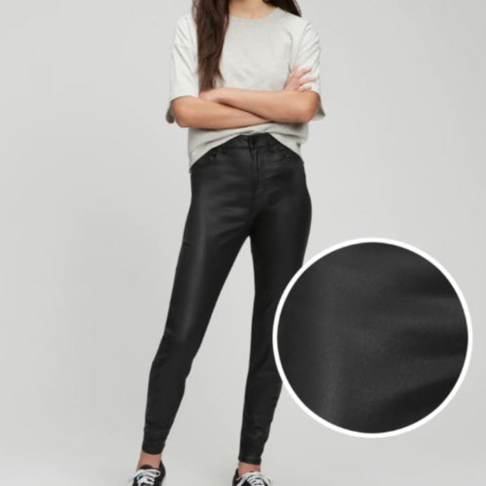 Gap Teen Girls Sky High Coated Black Jeans